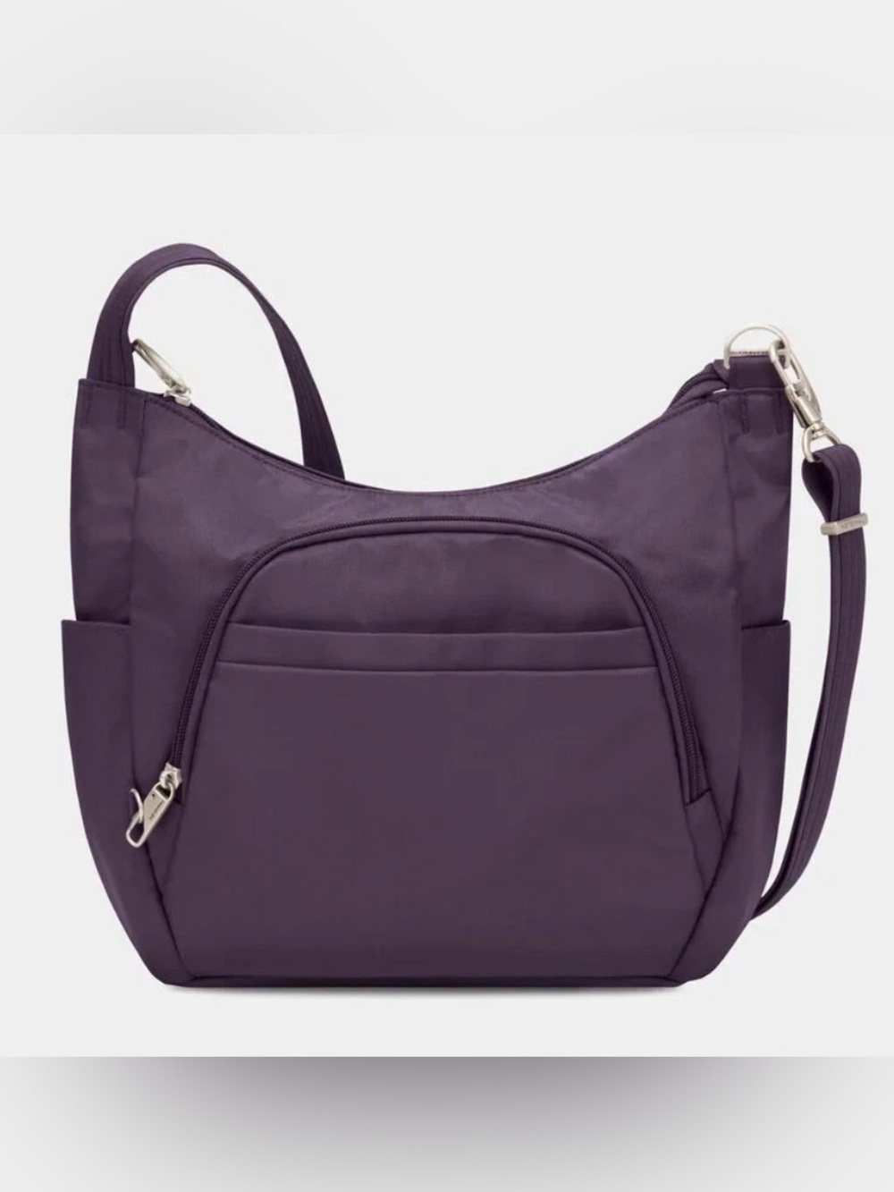 Travelon Crossbody Bucket Bag with Anti-Theft features in Purple